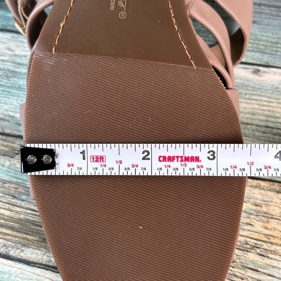 Trotters Lauri Slide Sandals Woven Taupe Leather Adjustable Strap Womens Size 9M - Picture 9 of 12